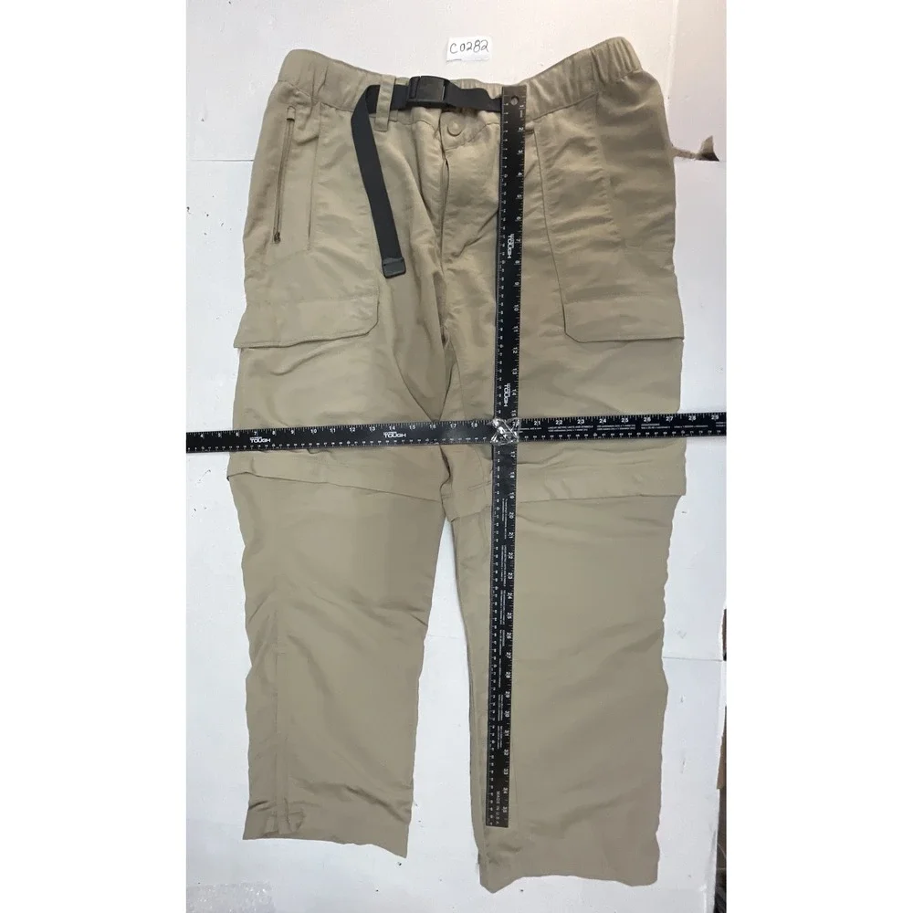 The North Face Mens Tan Convertible Hiking Pants Zip Off Cargo Trousers 30x29